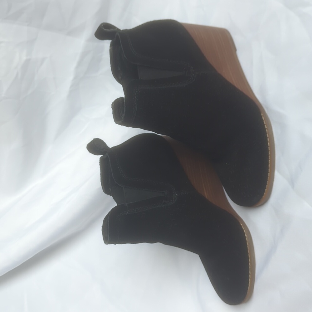 Black Wedge Ankle Boots